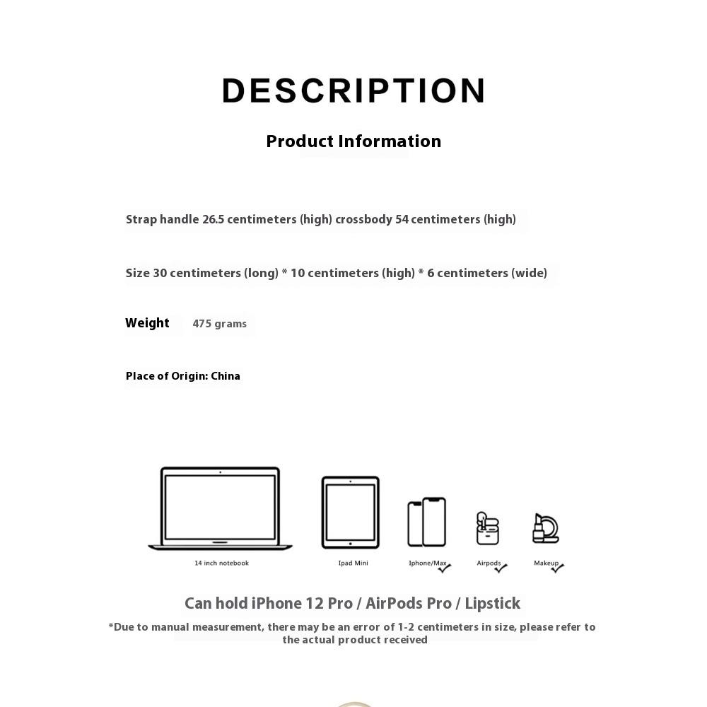 Cowhide Underarm Bag, High-end Portable Baguette Bag, Women's Niche Oblique Span Bag, Genuine Leather Shoulder Women's Bag