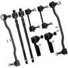 LSAILON Inner Tie Rod End Outer Tie Rod End Front Sway Bar End Link Rear Sway Bar End Link Kit for Nissan Altima 2004-2008 Nissan Maxima 8 Pieces