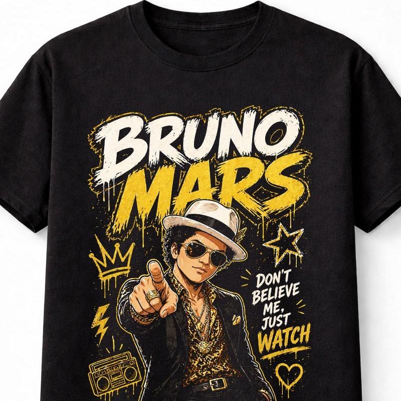 Bruno Mars 24K Magic The RoUnisextic Tour Funk Pop Music Unisex TShirt
