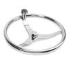Stainless Steel Boat Steering Wheel 3 Spoke 13 1 2 Inch Dia. Marine Steering Wheel for 3 4 Inch Tapered Shaft with 5 8