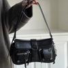 Модные корейские женские сумки Harajuku Vintage Gothic Black Hand Bag Эстетические элегантные сумки-кошельки в стиле панк через плечо Trend Tote Bags