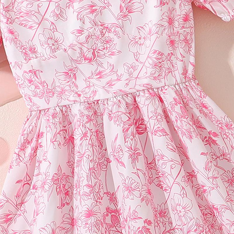 Одежда для девочек 7-12 лет Летние платья Винтажные платья принцессы в горошек с коротким рукавом Платья принцессы для больших детей Платья для вечеринок