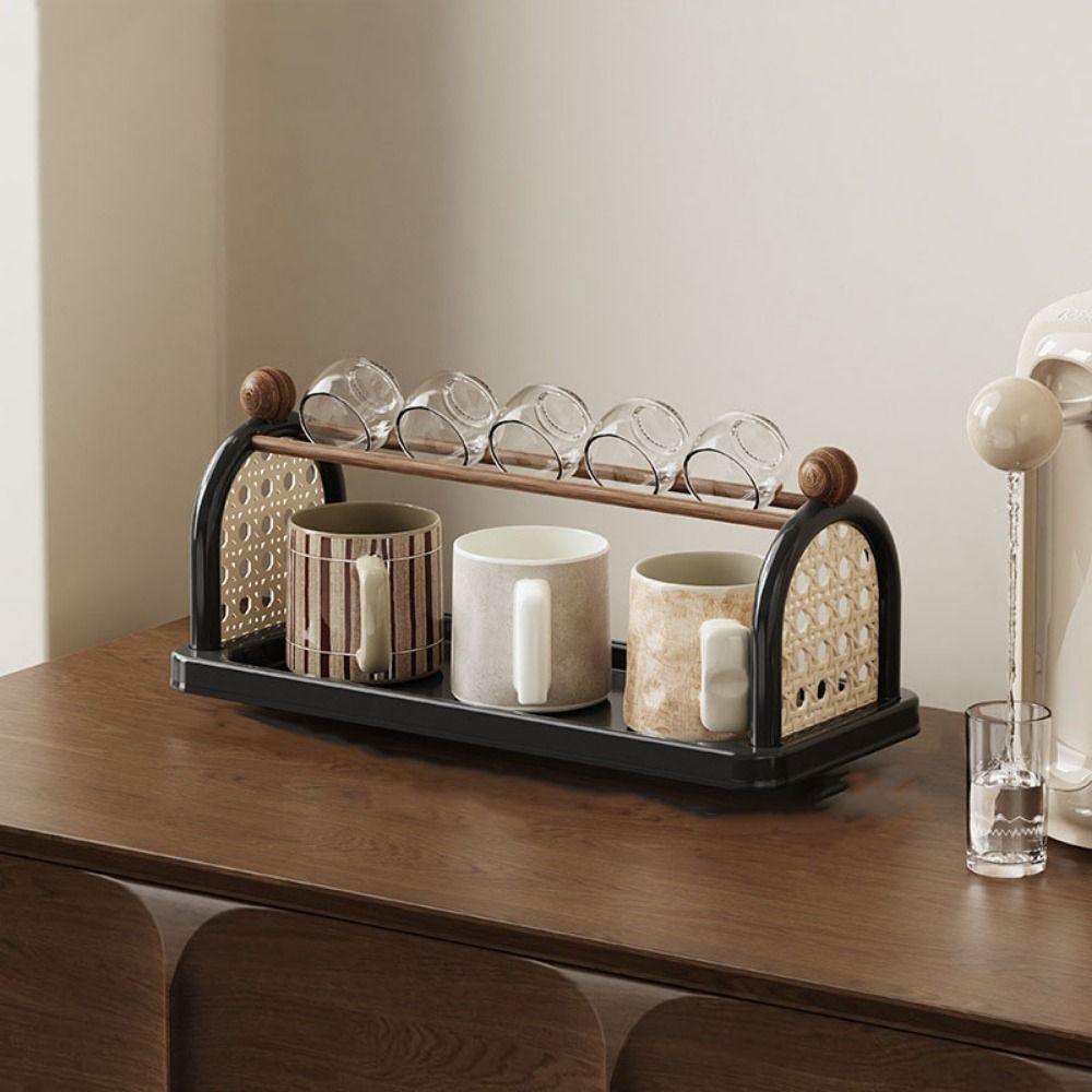 Plastic Cup Holder Saving Space Mug Storage Rack Cosmetics Storage Rack Desktop