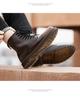 Men's High-Top Martin Boots - British & Korean Style Winter Leather Work Shoes, Versatile Trendy Casual Footwear with Velvet, Autumn Collection