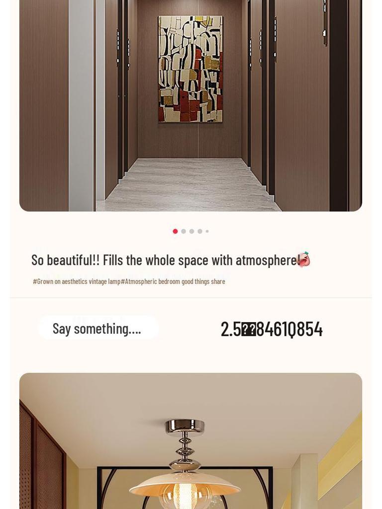 Casagd French Retro Chinese Style Hallway Ceiling Light - Creative Designer Balcony & Corridor Lighting