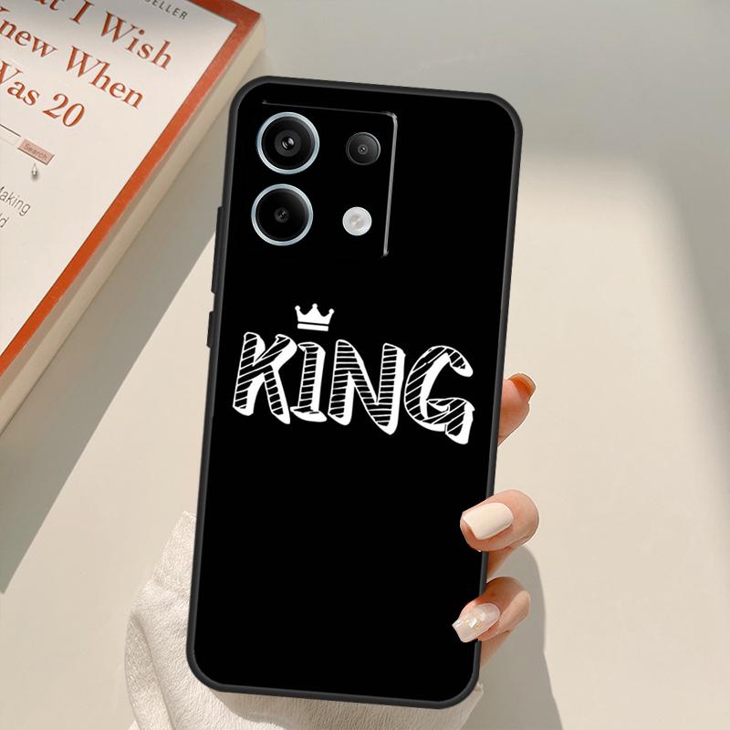 Чехол с короной Короля и Королевы для Xiaomi Redmi Note 14 13 12 10 11 15 Pro Plus Чехол для Redmi 15C 10C 12C 13C 14C 15
