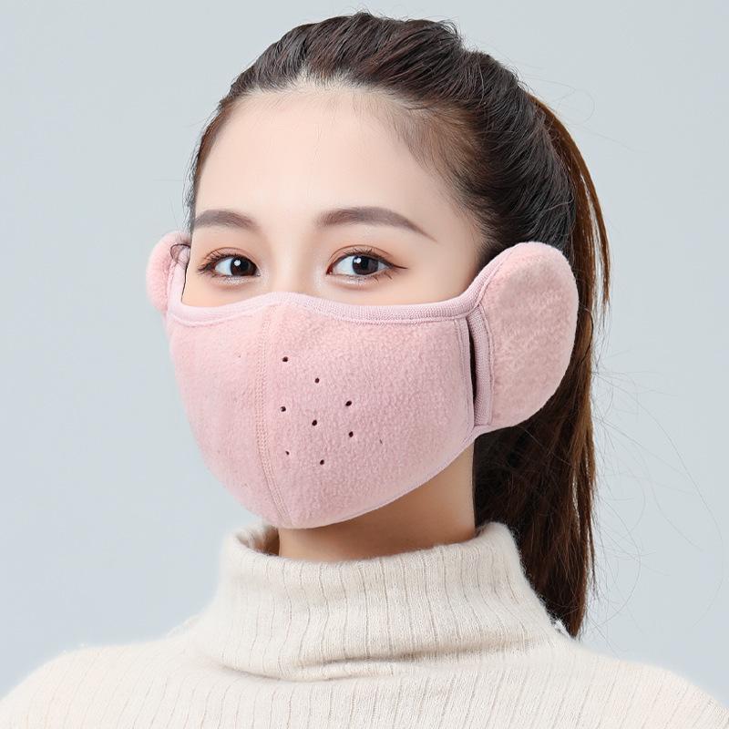 Women Men Winter Warm Cold-proof Earmuffs Windproof Mouth Cover Female Outdoor Mask Cycling Ear Warmer