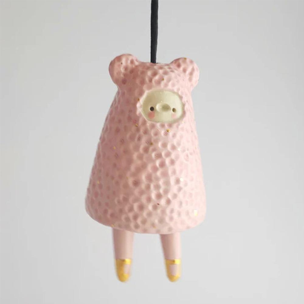 Новая Коллекция Милых Керамических Колокольчиков Мультяшное Ремесло Ручная Работа Музыка Ветра Простой Подвес для Двора Домашнее Украшение