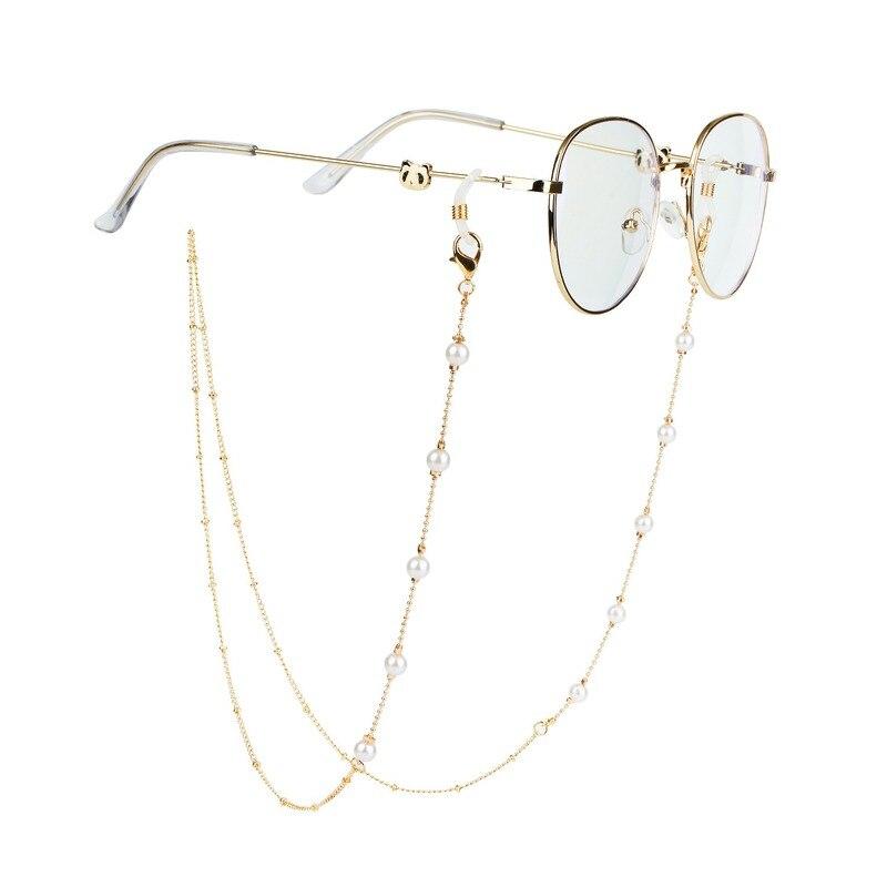 Fashion Pearl Mask Chains Eyeglasses Chain for Women Metal Sunglasses Lanyards Eyewear Chain Holder Neck Strap