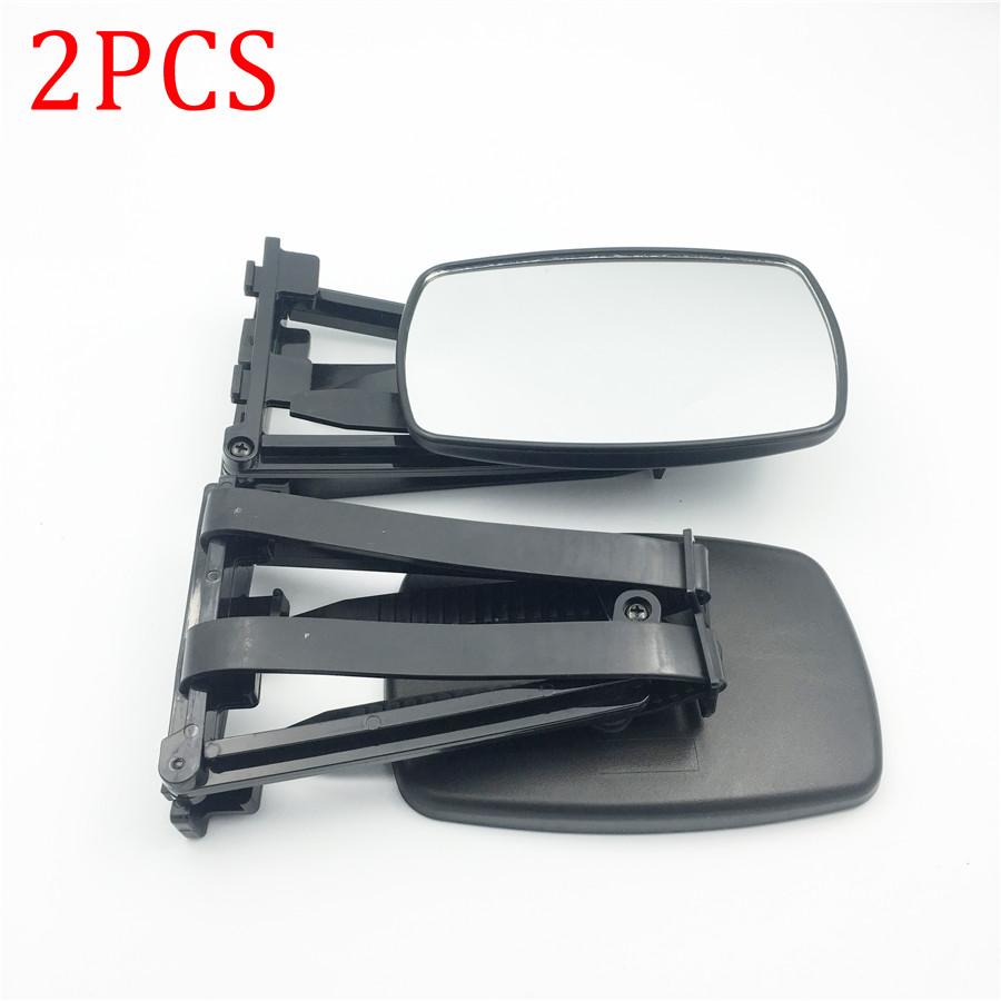 2PCS Universal Heavy Adjustable Big Size Trailer Towing Mirror Clip-on Trailer Wing Mirror Extension Towing Mirror Glass for Car Caravan Trailer