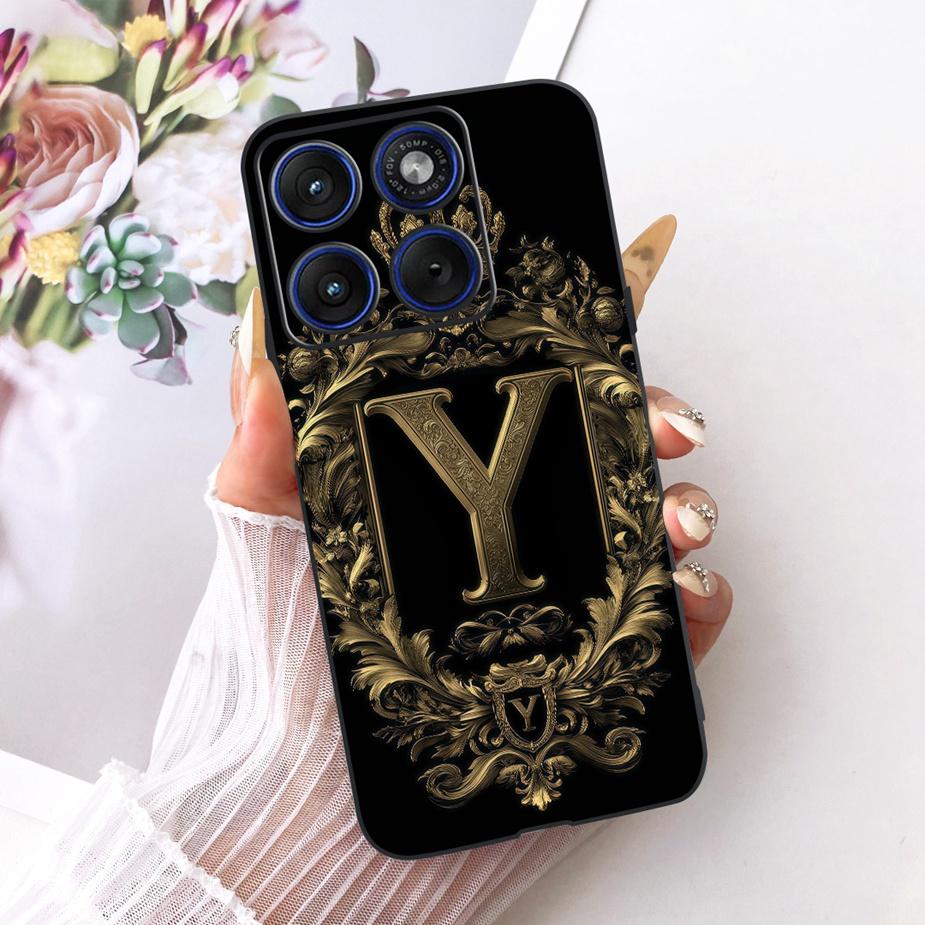 Чехол для Motorola Edge 70 5G XT2601-2 Милые буквы с короной Мягкий силиконовый чехол для телефона Для Motorola Edge 70 Moto Edge70 5G Сумки