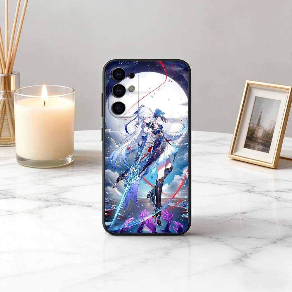 Крутой чехол-кошелек G-GENSHIN IMPACT S-Skirks-GPS для телефона Samsung S25, S24, S21, S22, S23, S30, Ultra, S20, Plus, Fe, Lite, Note, 10, Черная крышка