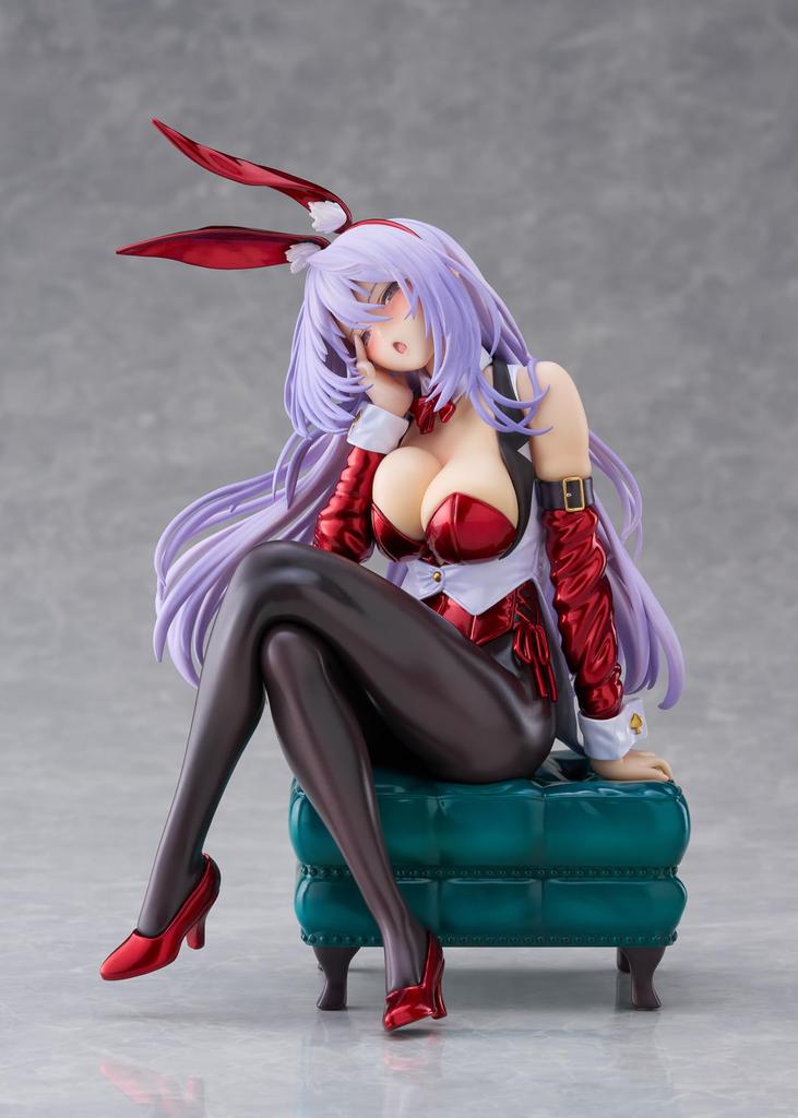 PLUMPMOA Shy Girlfriend Amakasa Bunny Illustrated by Piromizu Santa Bunny Scale PVC Painted Complete Figure PF356 "Tsuru Style" (Christmas Color) 1/7