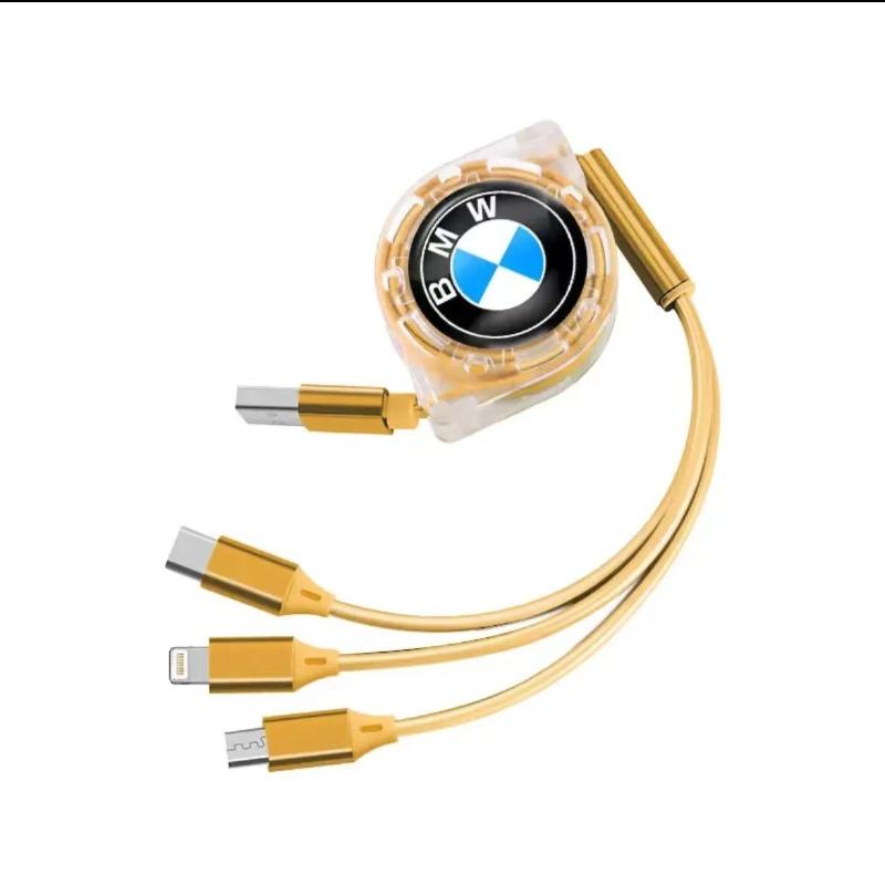 Car Interior 3 In 1 Fast Charger USB Data Cable Accessory For BMW E46 E60 E64 F10 F20 F30 F06 F12 F13 E90 E92 E93 F80 F82 F87 M1