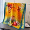 Warm Rhyme Floral Printing Fragrant Cloud Yarn Spring and Summer New Silk Scarf Large Long Scarf Travel Shawl Sun Protection Women's Scarf Headscarf