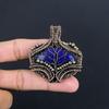 Lapis Lazuli Pendant Handmade Gemstone Jewelry, 999 Copper Wire Wrapped Pendant ,Unique Design Jewelry Pendant