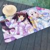 Красивая Девушка Аниме N-Nekopara Полотенце Полотенца Для Пляжей Йога-Студий Залов Горячих Источников Бассейнов И Пикников