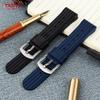 Ремешок для часов из фторкаучука 20 мм 22 мм, пылезащитный резиновый браслет для Omega Seiko, Huawei, Samsung, ремешок для часов, брендовый спортивный ремешок для часов