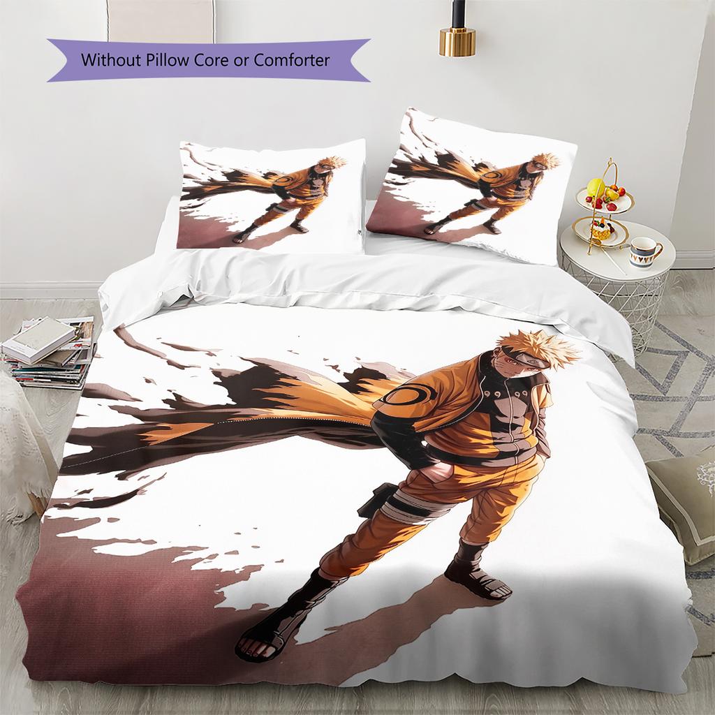 Naruto Uzumaki Naruto Pattern Bedding Home Decoration Birthday Gift (1 * duvet cover + 2 * pillowcase, without core)