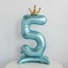 42-дюймовые стоячие синие шары с цифрой 5 и короной, шары на 5-й день рождения для мальчиков и девочек, принадлежности для украшения 5-го дня рождения, С днем рождения