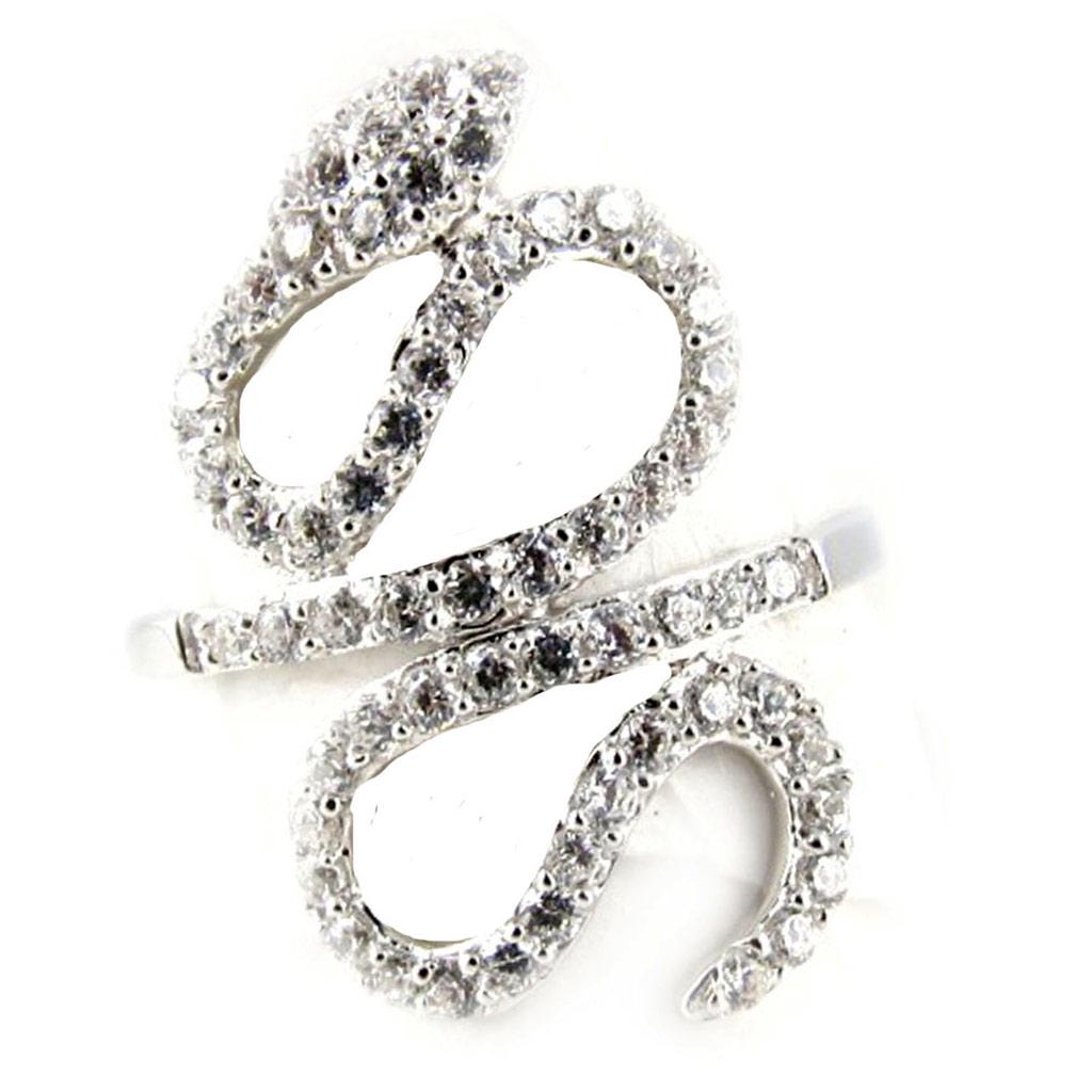 Белое серебряное кольцо 'Temptation'