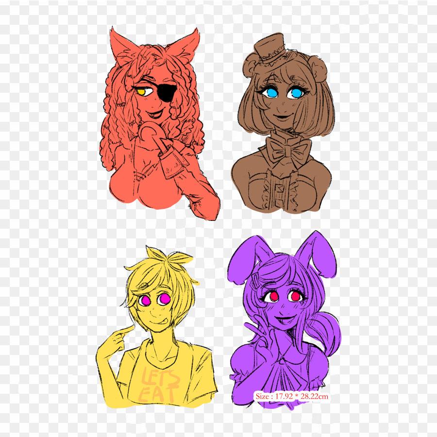 Fnaf Funtime Toy Freddy Five Nights At Freddy's Sister Location Fred Железные наклейки для одежды Футболка Сумка Теплопередающие наклейки Железные нашивки