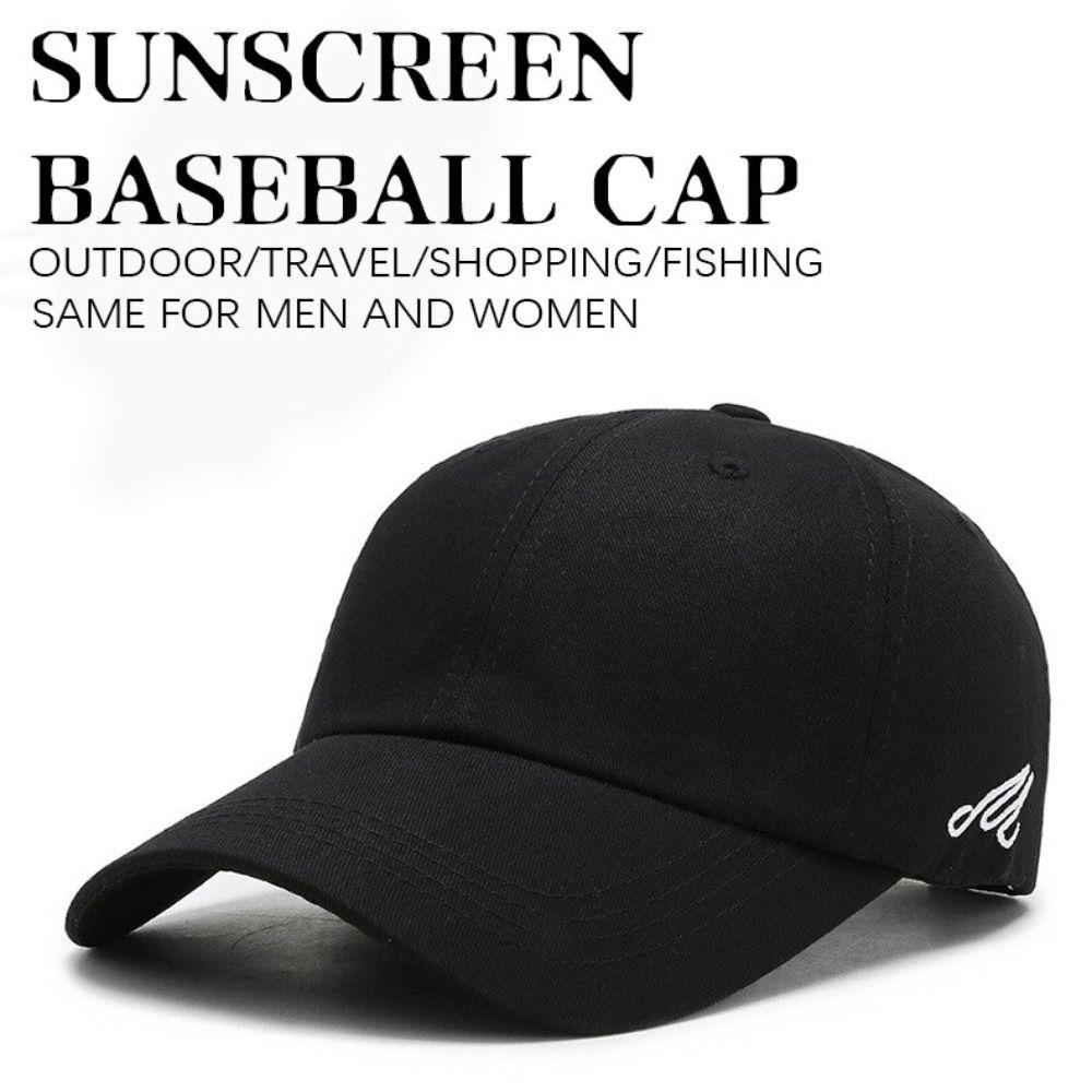 Fashion Embroidered Baseball Cap Cotton Breathable Outdoor Cap Pure Color Unisex Sports Cap Outdoor Activities
