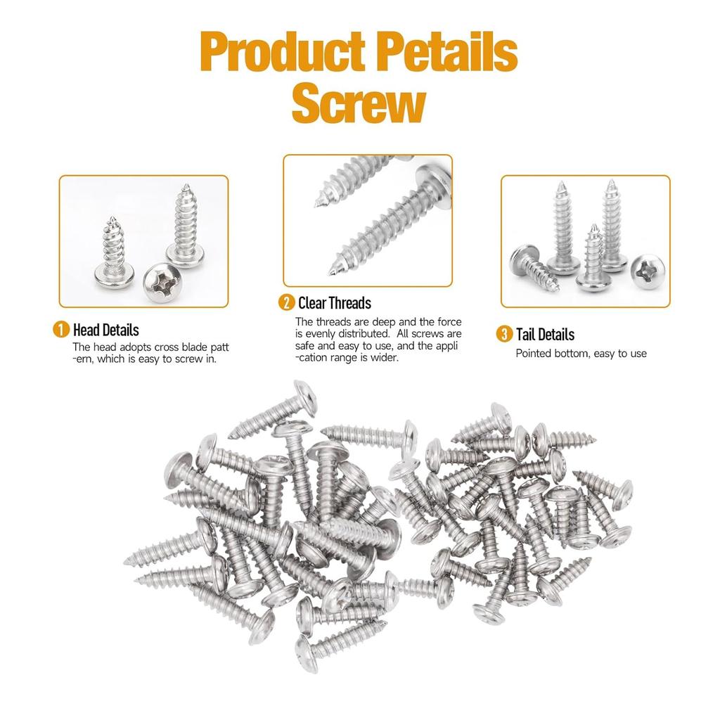 Автомобильные Винты и Клипсы, 100 шт. Автомобильные U-образные Гайки-Клипсы 6/8/10/12 Ассортимент Крепежные Элементы для Внутренней Отделки С Винтами из Нержавеющей Стали Для Приборной Панели Дверной Панели