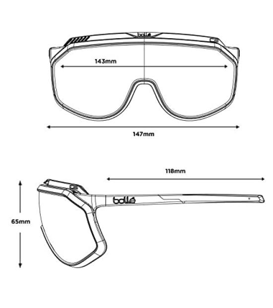 Солнцезащитные очки для велоспорта bolle CHRONOSHIELD Phantom High Construct Dimmable Matte Black 12634 Линзы и
