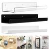 Acrylic Floating Shelf Thick Heavy Duty Office Living Room Bedroom Bathroom Kitchen Wall Mount Storage Shelf Display Organizer Rack