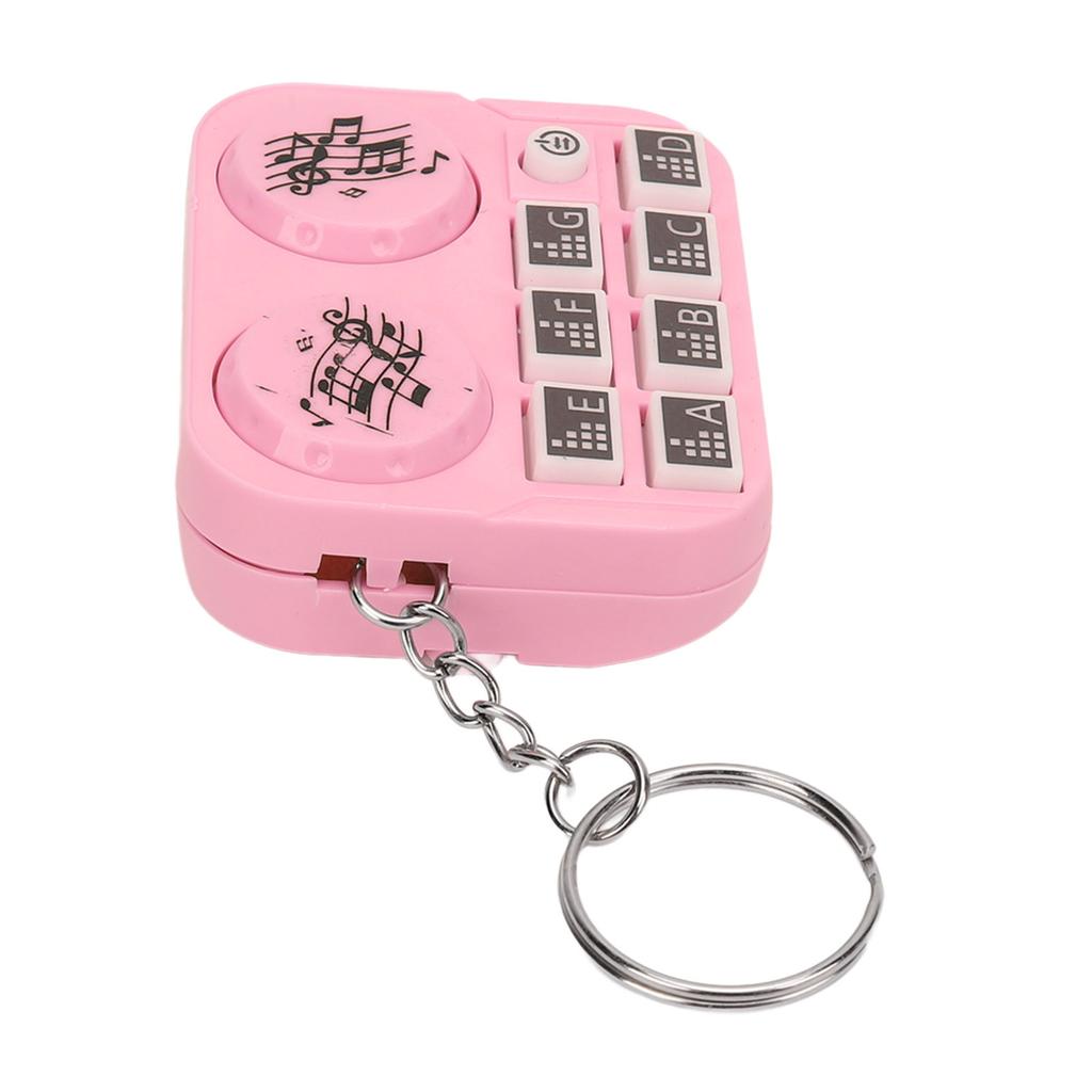 Мини-брелок с разноцветными огнями, проигрыватель дисков DJ, дизайн, автоматическое воспроизведение и режим самонажатия, портативный DJ