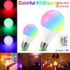 Светодиодная лампа E27 B22 RGB светодиодная лампа 15 Вт 10 Вт 5 Вт RGBW с регулируемой яркостью ампулы светодиодные умные фонари для украшения дома к празднику с дистанционным управлением