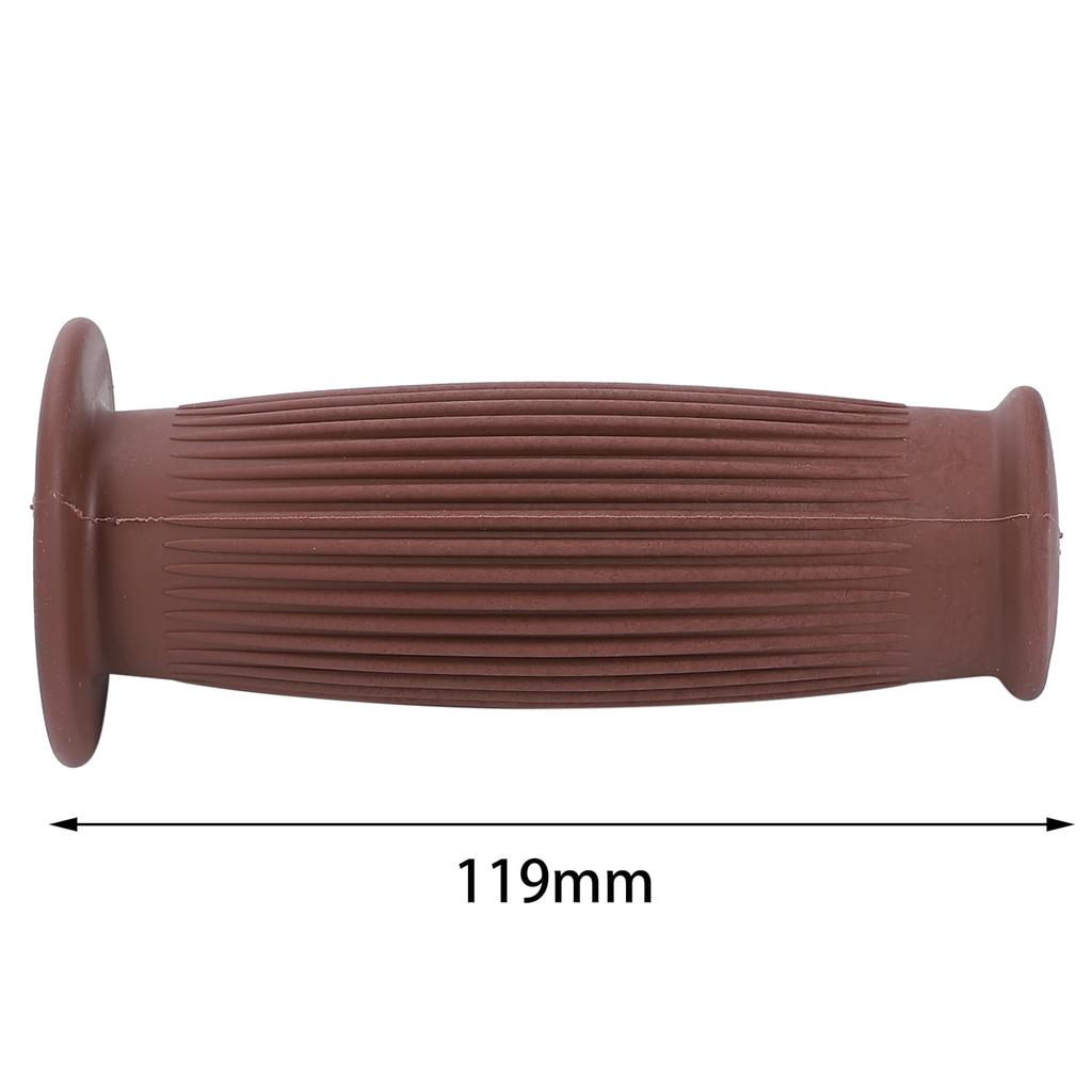 Nakira Мотоциклетная ручка Мопед Ручка Бочкообразная 0,9 дюйма (22,2 мм) Левый и правый комплект резиновый F-типа (коричневый)