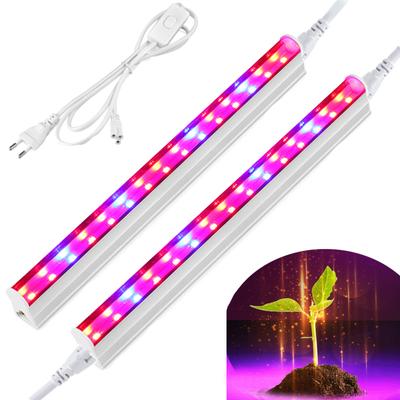 57 см, полный спектр света для растений, 220 В, вилка европейского стандарта, коробка для выращивания растений, 10 Вт, светодиодная трубка, тепличная гидропонная палатка, семена, фитолампа с вилкой европейского стандарта
