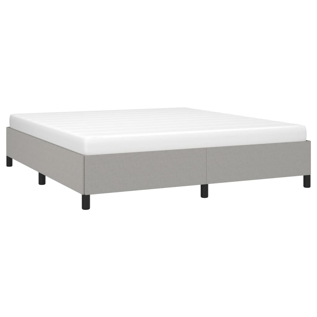 Bed Frame without Mattress Light Grey 160 x 200 cm Fabric