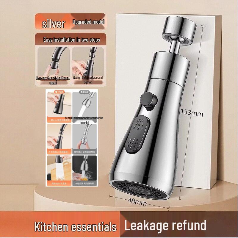 Rotating Anti-Splash Kitchen Sink Faucet Extension Aerator