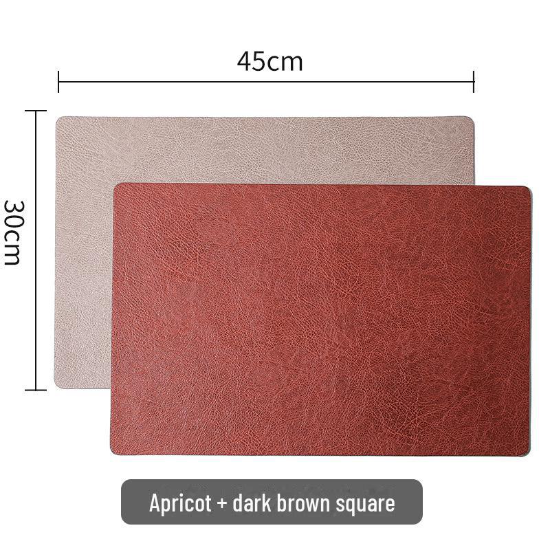 Двусторонние кожаные плейсматы в скандинавском стиле: Нескользящие, водонепроницаемые, теплоизоляционные подкладки для столов дома и в отеле