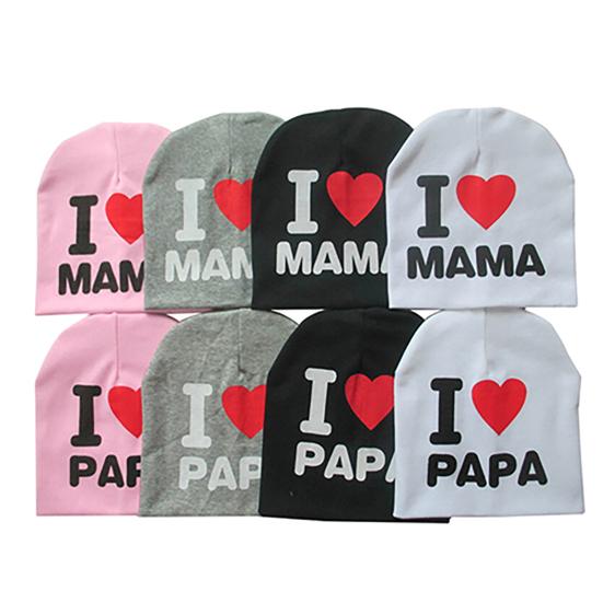 Детская шапочка унисекс с сердечком, хлопковая мягкая теплая вязаная шапка для детей и младенцев