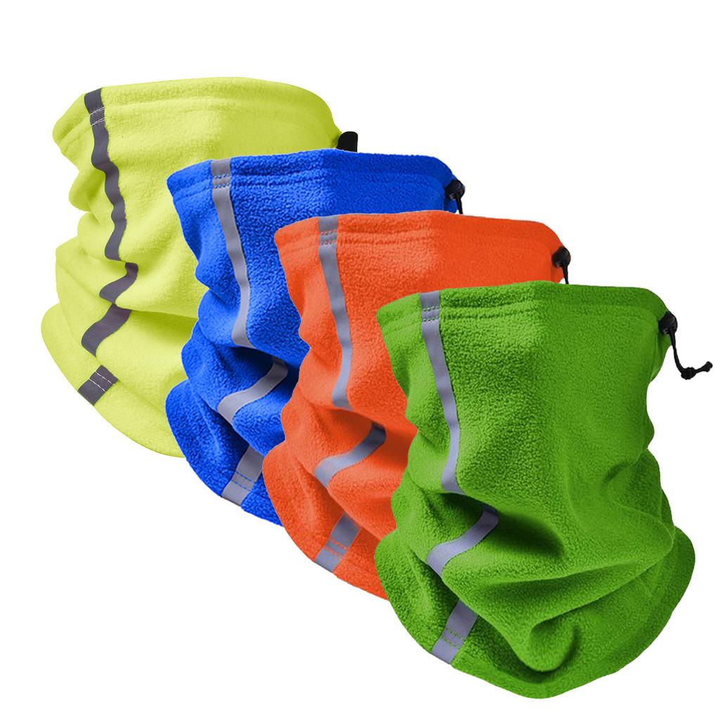 Зимние флисовые теплые гетры для шеи, светоотражающие гетры для катания на лыжах, ветрозащитные гетры для лыжной шеи