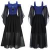 Vintage Gothic Girls Dress Kids Off Shoulder Flare Sleeve Witch Dresses Medieval Renaissance Goth Cosplay Costumes