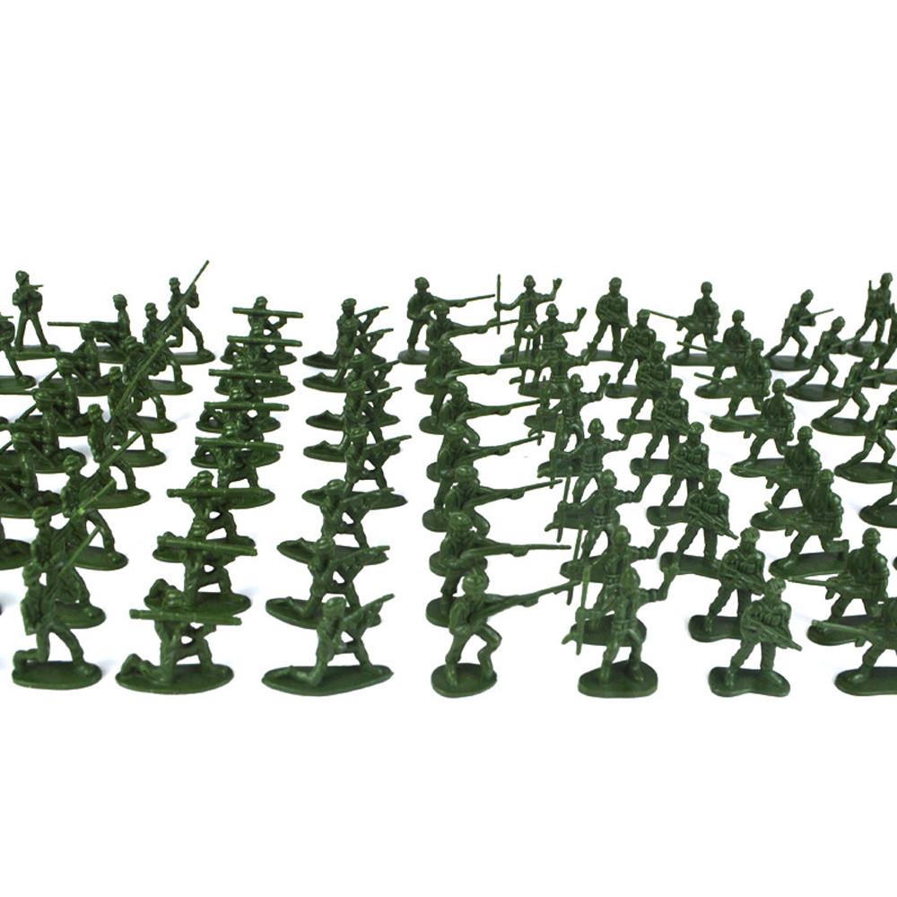 100 Pcs Military Playset Plastic Toy Soldiers Men 3.8cm Figures