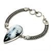 Zebra Jasper Gemstone 925 Silver Plated Handmade Jewelry Bracelet 6-8"