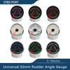 Newest Boat 52mm Rudder Angle Gauge Meter Signal 0-190ohm with 8 Colors Backlight for Ship Yacht Vessel 9-32V