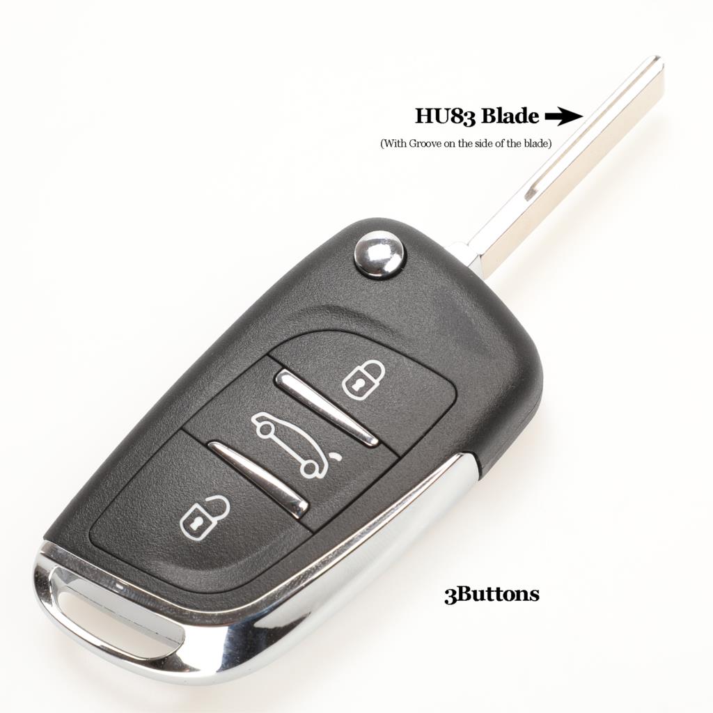 2 кнопки/3 кнопки CE0523 модифицированный откидной складной корпус ключа с лезвием VA2/лезвием HU83, подходящий для Peugeot 306 407 807 Partner/Citroen C2 C3 C4 C6 C8