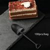 100 шт. одноразовая ложка в форме лопатки мини-ложка для мороженого из пищевого пластика десертные ложки для торта магазин праздничная посуда принадлежности