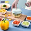 500/1000 мл ручная мясорубка, измельчитель чеснока, вращающийся пресс для чеснока, дробилка, овощерезка для лука, кухонные аксессуары для приготовления пищи