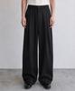 SAEV One-Tuck Wide Trousers (Black)