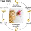 Cat Feather Collar Toys,interactive Cat Toy,funny Cat Stick With Bell & Feathers For Cat Play Exercise