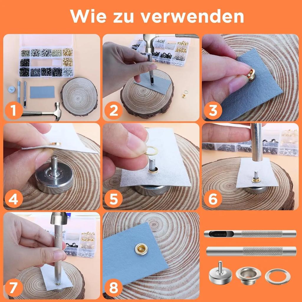 Набор металлических люверсов, многофункциональный набор плоскогубцев для ремня, одежды, брезента, штор, обуви, люверсов для палаток, набор инструментов для установки люверсов