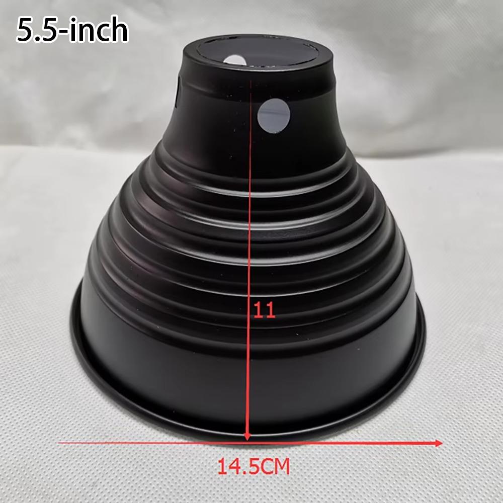 1Pcs Dome Heating Reptile Light Fixtures Aluminum Black Animals Heat Lamp Protector Metal Reflector Shell